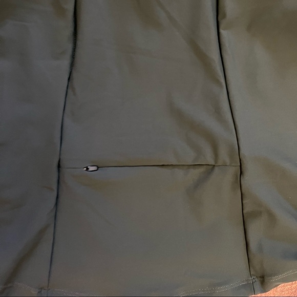 NWT Athleta Bonaire zip front Tankini top Sz small olive green swim bathing suit - Picture 7 of 9